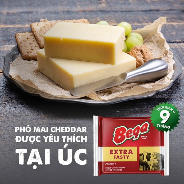 Bega Phô mai Úc Cheddar Block 250g - Cheddar Cheese BEGA