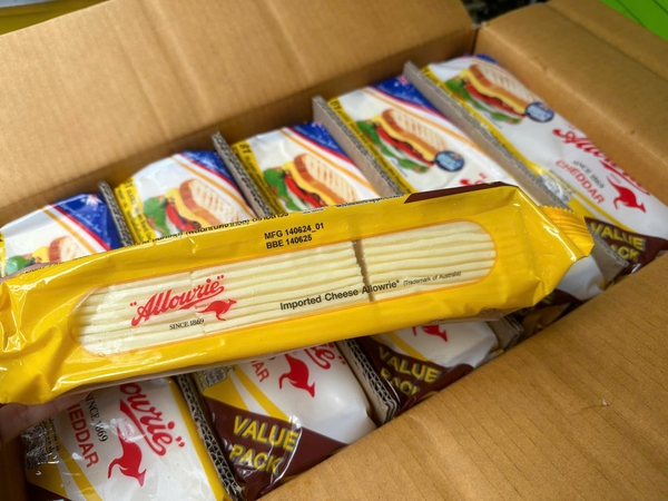 Phô Mai Lát Cheddar Allowrie 81 lát 1kg - Cheddar Cheese Slice