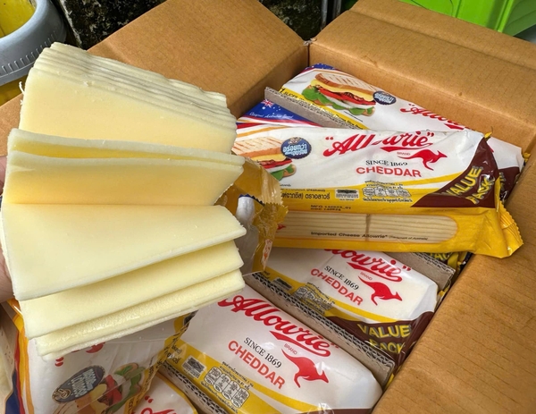 Phô Mai Lát Cheddar Allowrie 81 lát 1kg - Cheddar Cheese Slice