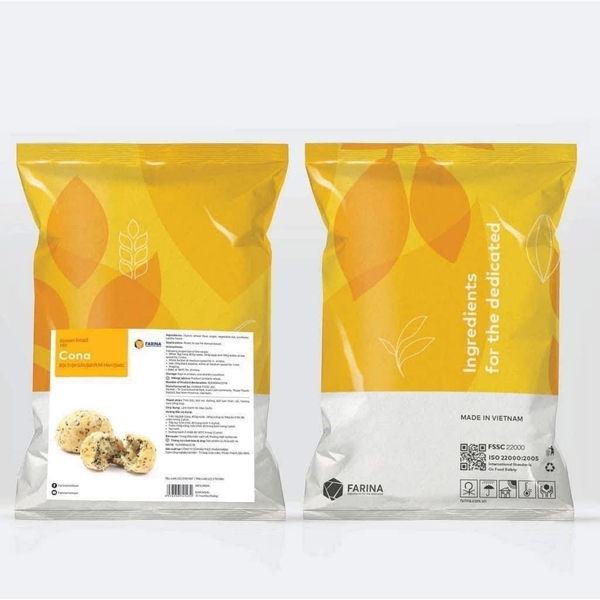 Bột Trộn Sẵn Bánh Mỳ Hàn Quốc Farina Cona 1kg