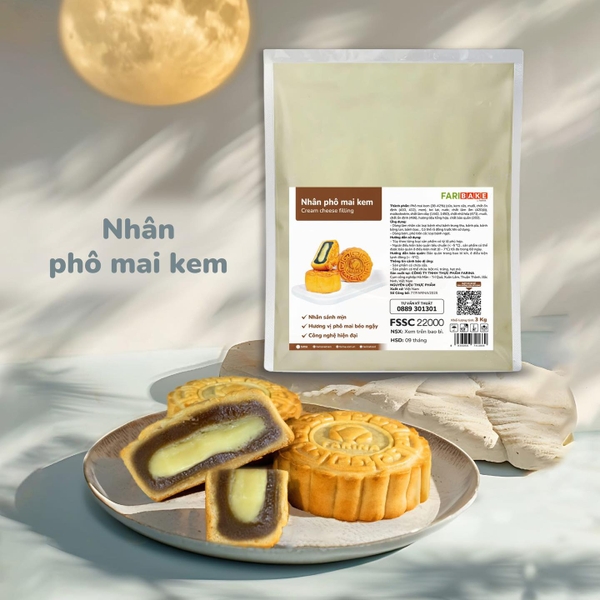 Nhân Trung Thu Phô mai kem Farina Filling