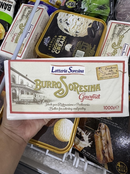 Bơ lạt Burro Latteria -  Butter Block 82% Frozen 1kg - Latteria Soresina I EXP: 12.2025