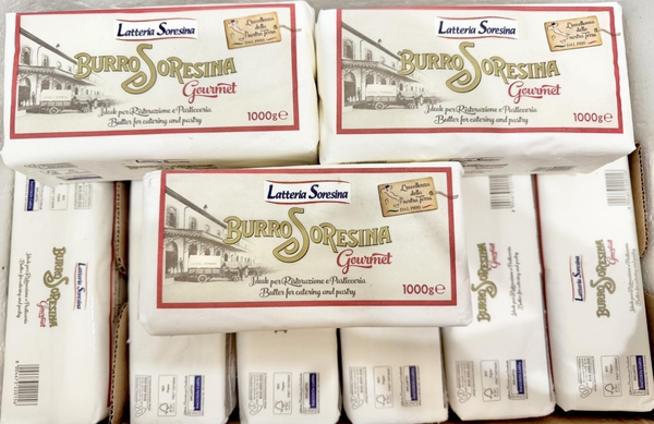Bơ lạt Burro Latteria -  Butter Block 82% Frozen 1kg - Latteria Soresina I EXP: 12.2025