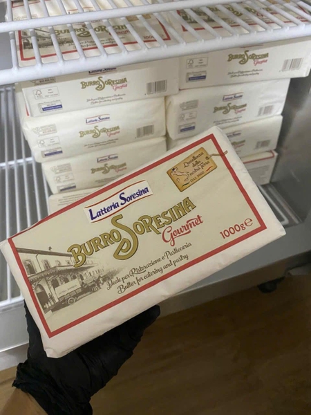 Bơ lạt Burro Latteria -  Butter Block 82% Frozen 1kg - Latteria Soresina I EXP: 12.2025