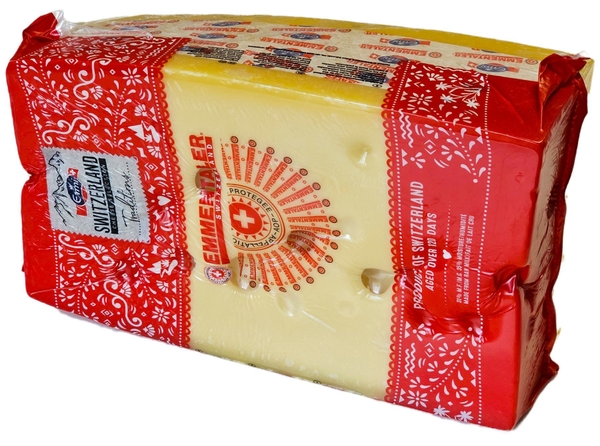 Phô mai Emmentaler Emmi Thụy Sĩ fat 45% (pack ~3-4kg)