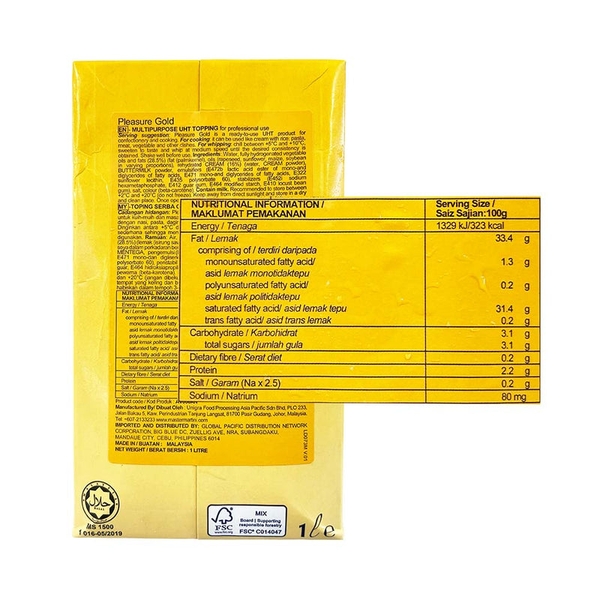 Kem đa dụng Pleasure Gold Multipurpose UHT 1Lít