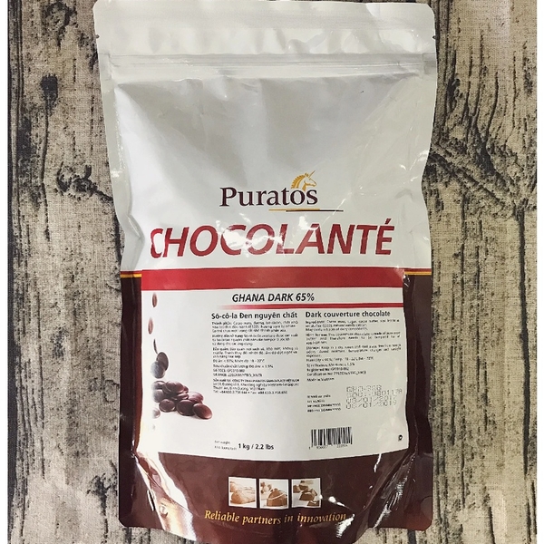 Socola Nút Đen 65% Puratos 1kg