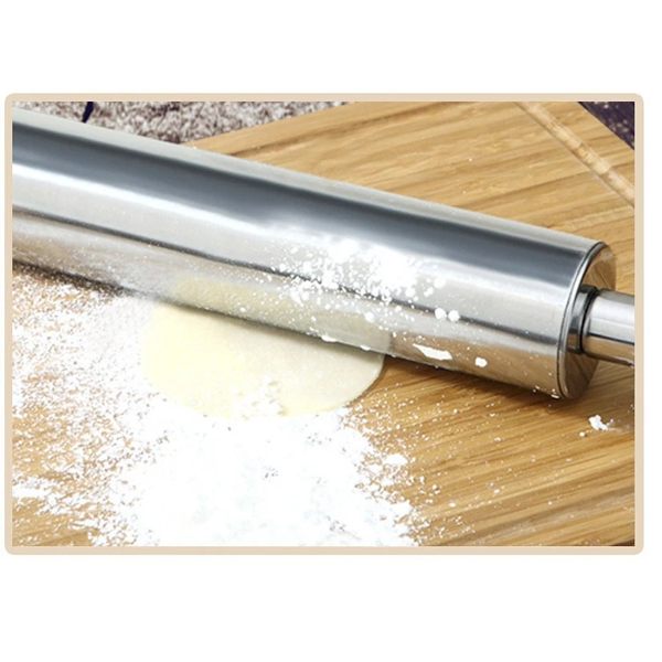 Cán bột inox loại lớn có trục xoay 430 cm