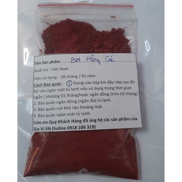 Bột Gạo Men Đỏ 100G - Bột Hồng Cúc 100G