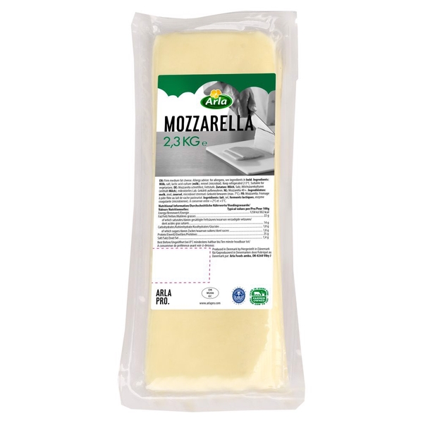 Phô Mai Mozzarella Arla Nguyên Khối 2.3kg - Nhập Khẩu Đan Mạch