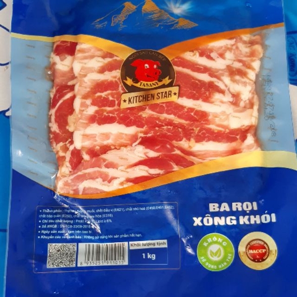 Ba Rọi Xông Khói Cắt Lát STAR KITCHEN 1KG