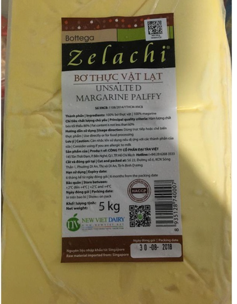 Bơ lạt thực vật Zelachi