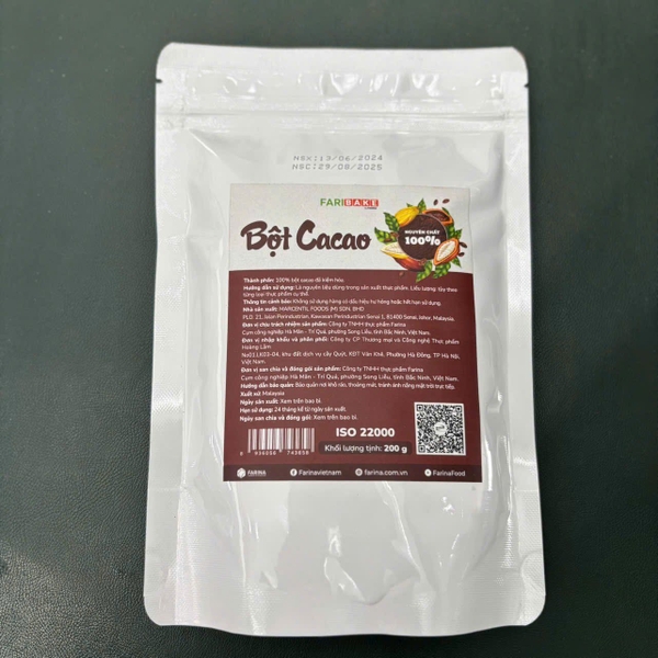 Cacao nguyên chất Malaysia 500g