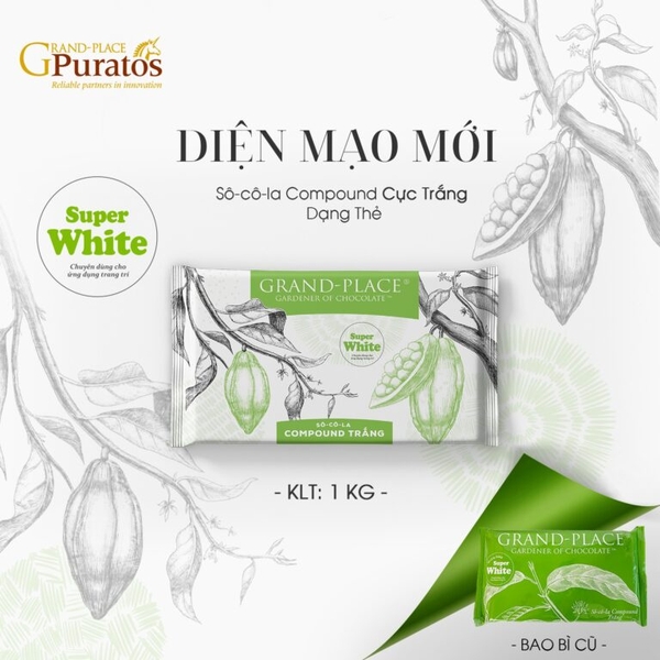 Socola Compound Trắng Grand Place Puratos GPW-014