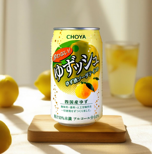 Nước mơ/quýt lên men CHOYA Umeshu Soda 350ml - Yowanai Ume Soda