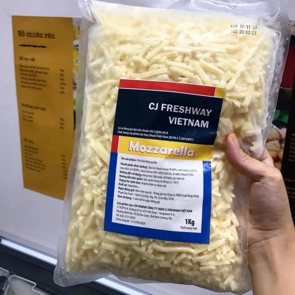 Phô mai Mozzarella Bào Sợi CJ FreshWay 1kg