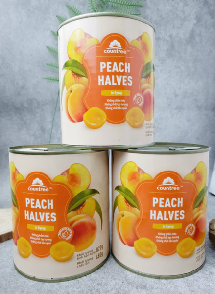 Đào Ngâm Countree Halves 820G - ĐÀO GIÒN