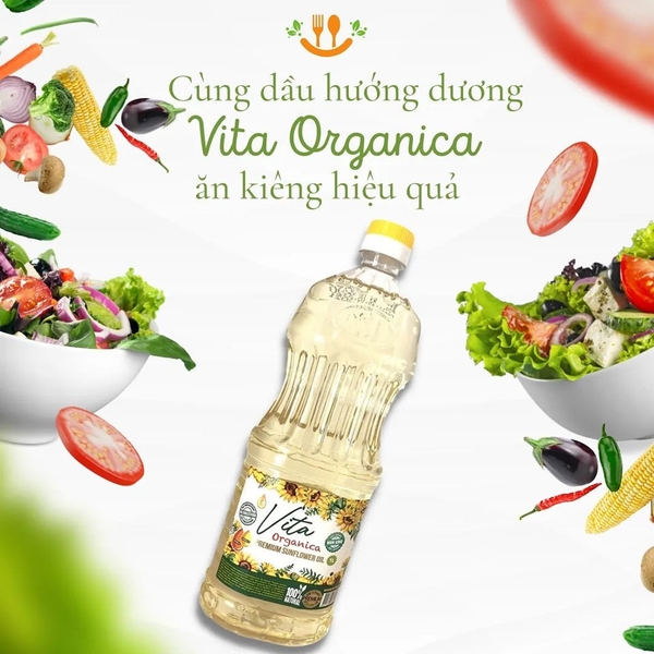 Dầu Hướng Dương Cao Cấp Vita Organica – Vita Organica Premium Sunflower Oil 1Lít