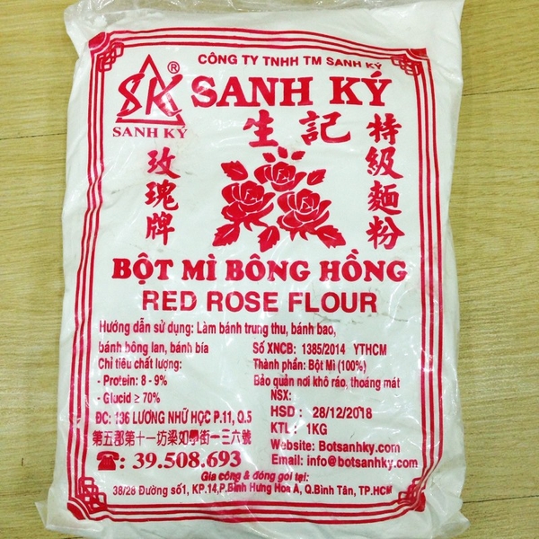 Bột Mì Bông Hồng Đỏ Sanh Ký 1Kg