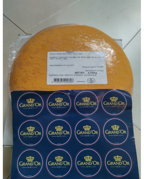 Phô mai Gouda Wheel Grand' or - 4.5-4.8kg/bánh (Gouda Cheese)