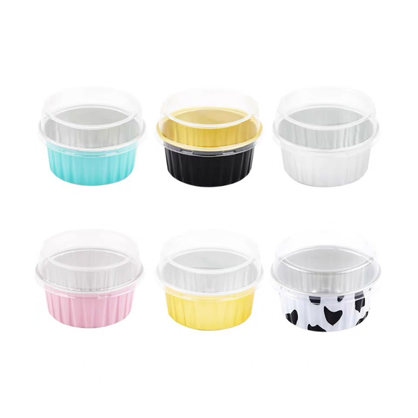 Hộp Nhôm Thiếc Tròn Có Nắp 125ml - set 10 hộp