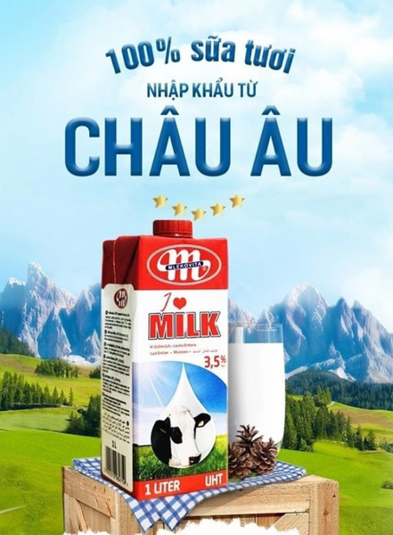 Sữa Tươi Nguyên Kem Mlekovita Ilovemilk Ba Lan 1Lít