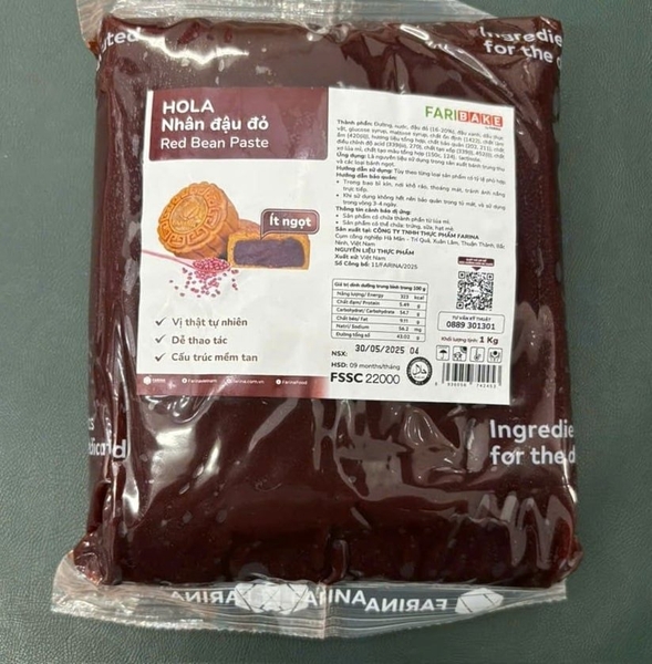 Nhân Trung Thu Đậu Đỏ Hola Farina 1kg