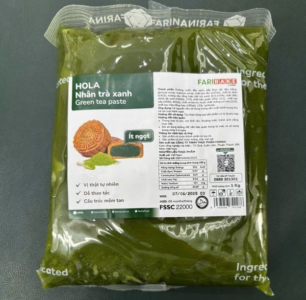 Nhân Trung Thu Trà Xanh Hola Farina 1kg