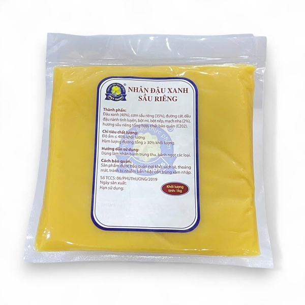 Nhân trung thu đậu xanh sầu riêng Phú Thương 1kg