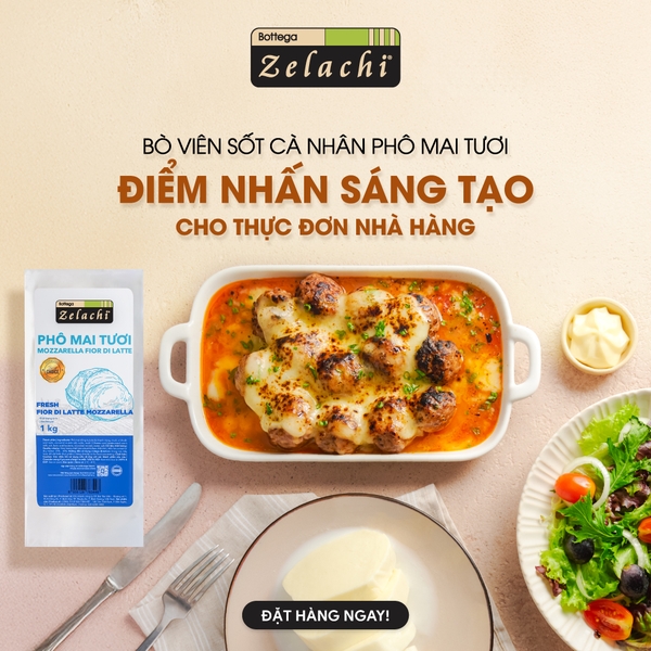 Phô mai tươi MOZZARELLA Fior Di Latte Bottega Zelachi 1kg