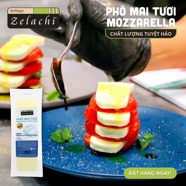 Phô mai tươi MOZZARELLA Fior Di Latte Bottega Zelachi 1kg