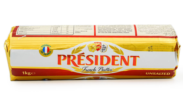 Bơ Lạt Président thỏi 1kg - Nhập Khẩu Pháp