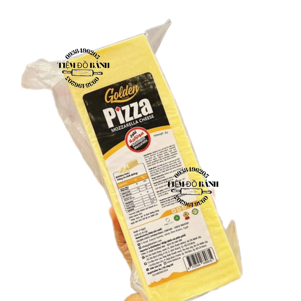 Phô mai kéo sợi mozzarella Golden Pizza khối 2kg
