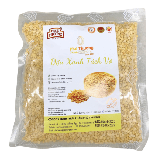 Đậu Xanh Tách Vỏ Phú Thương 200g