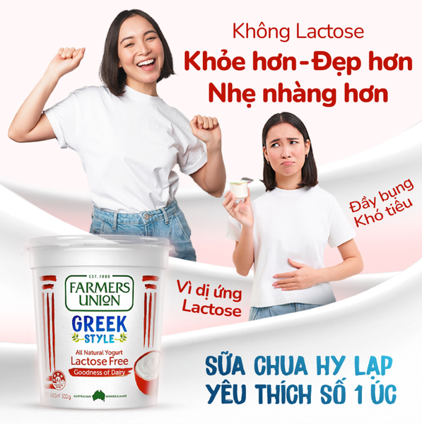 Sữa Chua Hy lạp - Lactose Free Farmer Union Greek Style 500g