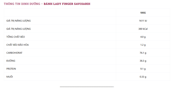 Bánh Savoiardi Ladyfinger 400g – LA MOLE