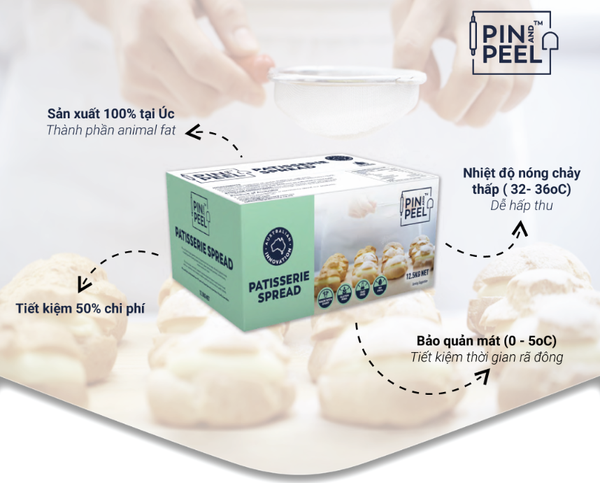 Bơ Thay Thế Patisserie Spread Hiệu Pin And Peel 12.5kg