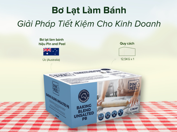 Bơ Lạt Baking Blend Unsalted PB Pin & Peel 12.5kg