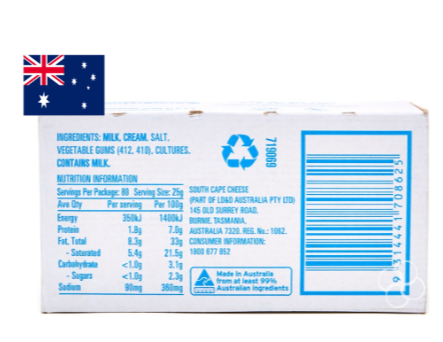 Cream Cheese South Cape 10kg