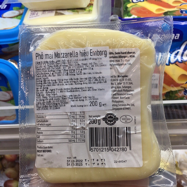Phô Mai Mozzarella Emborg 200g