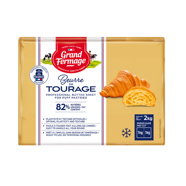Bơ Tấm Cán Grand Fermage 82% Fat - 2kg