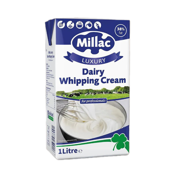 Whipping Cream 38% Fat Millac Luxury 1Lít