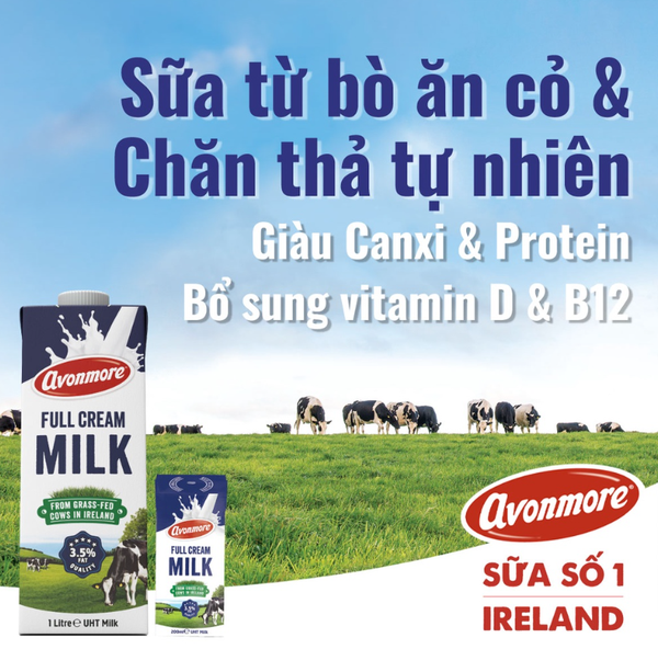 Sữa Tươi Nguyên Kem Full Cream Avonmore 1Lít