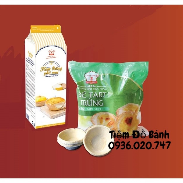 Combo 30 Đế Bánh Tart Trứng và 1KG Kem Trứng Phô Mai