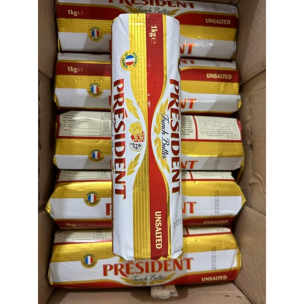 Bơ Lạt Président thỏi 1kg I EXP: 11.06.2026