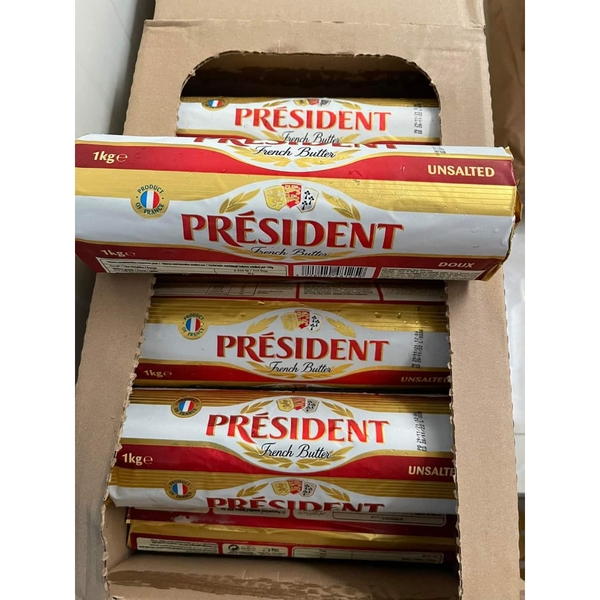 Bơ Lạt Président thỏi 1kg I EXP: 11.06.2026