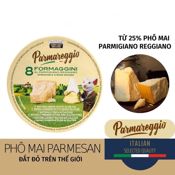 Phô mai Ý Parmareggio 140G - 8 Miếng