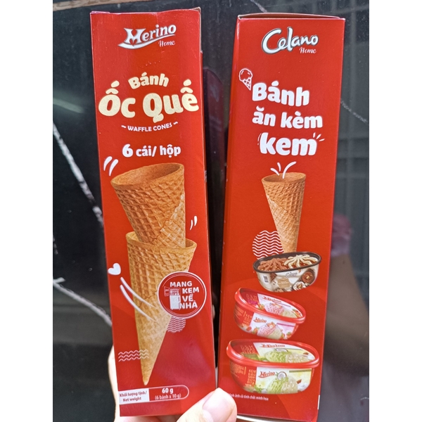 Vỏ Kem Ốc Quế Waffle Cones Loại Cao Cấp - Hộp 6 Cái