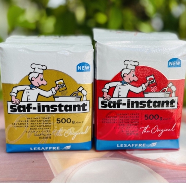 Men Nở Khô Pháp Saf-Instant Hiệu Đầu Bếp Gói 500G (Nhãn Đỏ/ Nhãn Vàng) - Dry Yeast Saf-Instant 500G