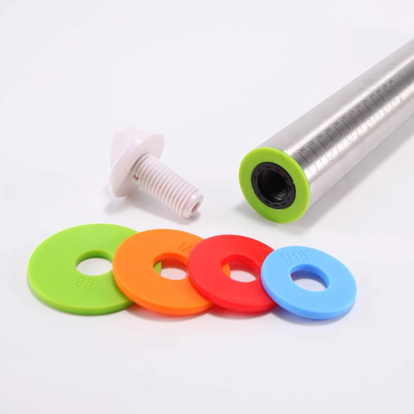 Cây lăn bột inox 43cm có thể điều chỉnh theo độ dày của bột